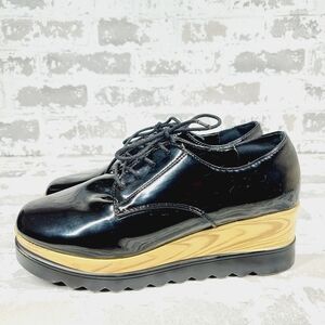 Wanted Gallaway Lace up Platform Wedge Oxfords O 698